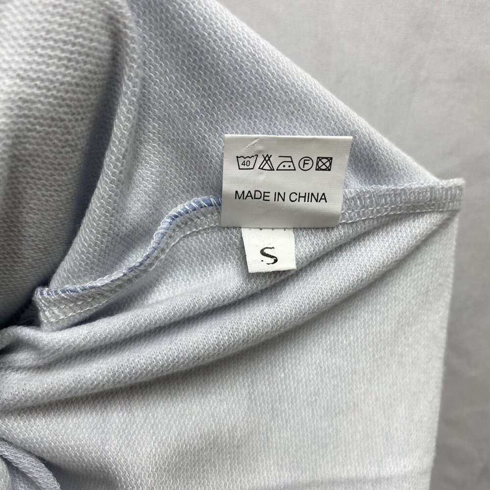 Minipeach Tie Dye Hoodie T-Shirt Women Small V-neck Long Sleeve Top - Picture 12 of 16